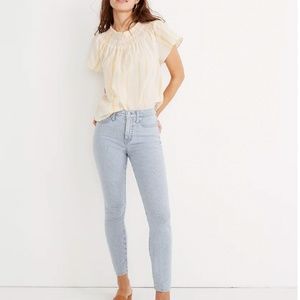 Madewell 10" High-Rise Skinny Crop Jeans in Piper Stripe